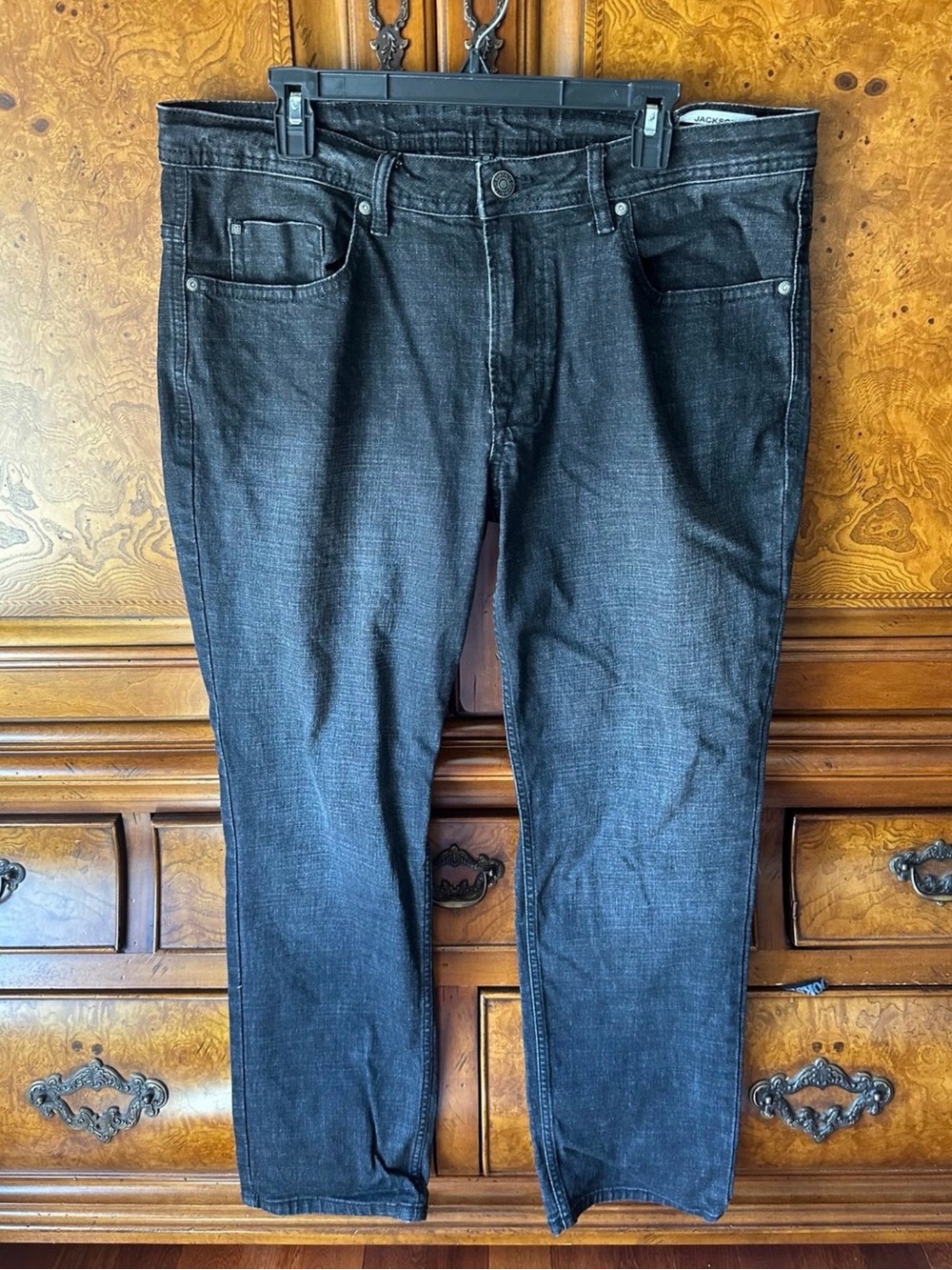 Buffalo David Bitton Jackson Men’s Black Straight Stretch Jeans Size 36x30